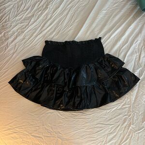 Elegant Black Ruffled Skirt